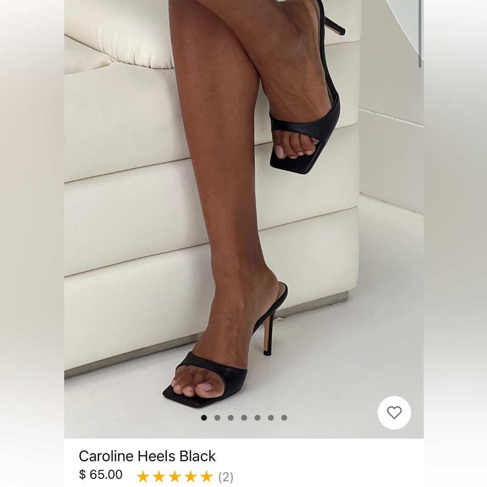 Princess Polly Black Caroline Heels